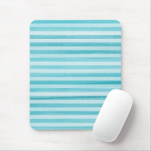 Mousepad Padrão de Aqua Azul Molho de Stripes Aqua