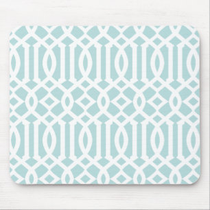 Mousepad Padrão de Aqua Trellis Moderno