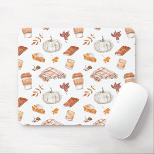 Mousepad Padrão de Aquarela do Cozy Autumn Essentials