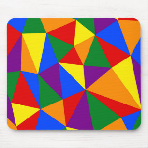 Mousepad Padrão de arco-íris de polígono