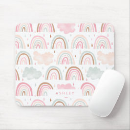 Mousepad Padrão de arco-íris pastel primo