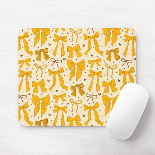 Mousepad Padrão de Arcos Amarelos Whimsical (Com mouse)