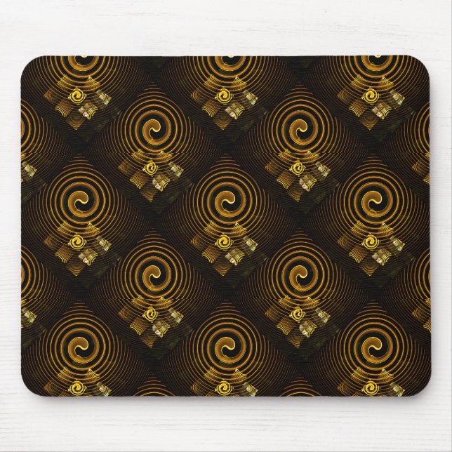 Mousepad Padrão de Arte Abstrata Boho Moderno Elegante Dour (Frente)
