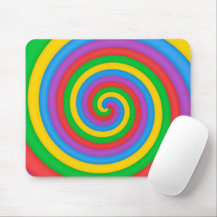 Mousepad Padrão de Arte Colorido Tie Dye Redemoinho de Arco