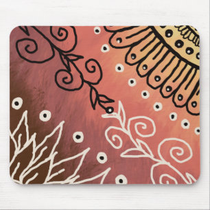 Mousepad Padrão de Arte Engraçado Vermelho