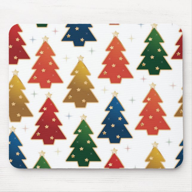 Mousepad padrão de árvore de Natal (Frente)