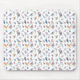 Mousepad Padrão de Aves de primavera