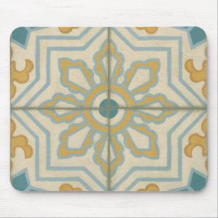 Mousepad Padrão de Azulejo Decorativo do Velho Mundo