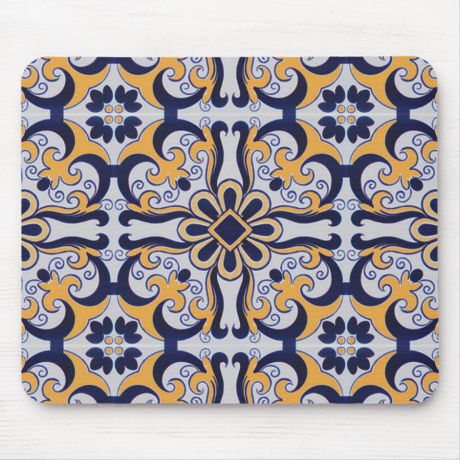 Mousepad Padrão de azulejo português (Frente)