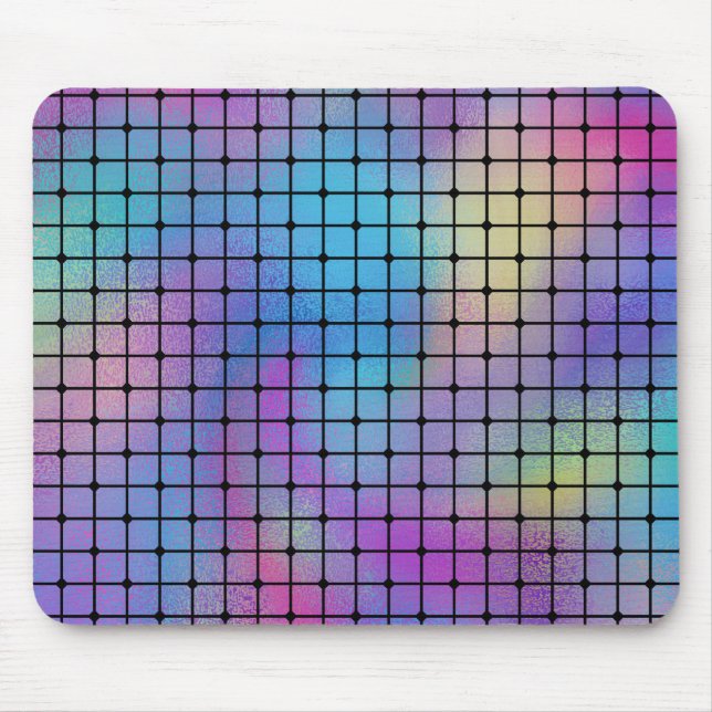 Mousepad Padrão de Azulejos Coloridos Modernos Elegante | (Frente)