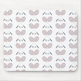 Mousepad Padrão de Badminton do Monograma Personalizado
