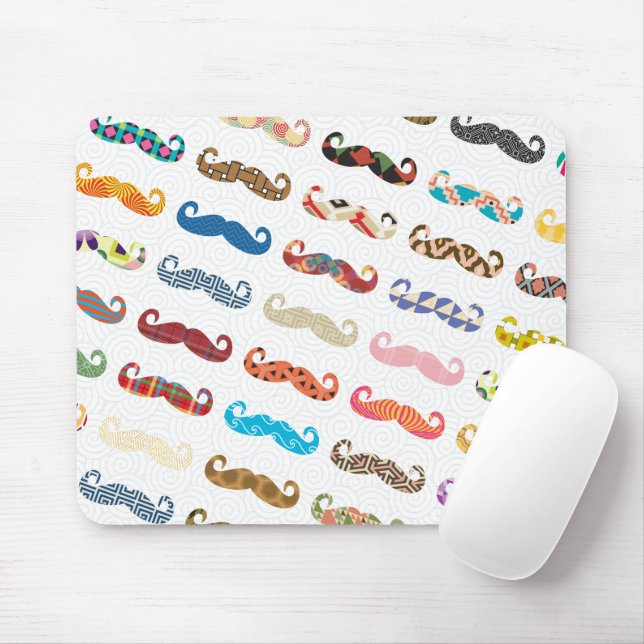 Mousepad Padrão de bigode (Com mouse)