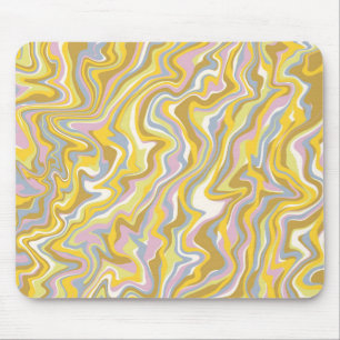 Mousepad Padrão de Boho Líquido do Hippie 70s Green Marble