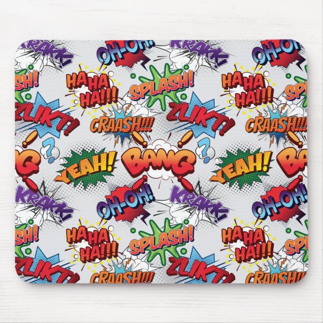 Mousepad Padrão de Bolhas de Super Herói (Frente)