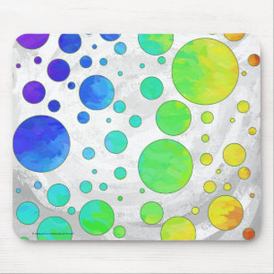Mousepad Padrão de Bolinhas do Rainbow Icy