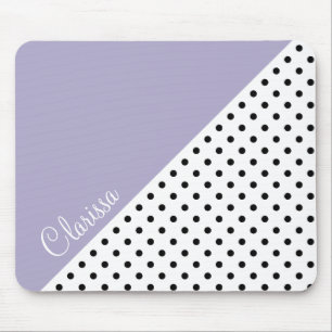 Mousepad Padrão de bolinhas geométricas violetas modernas