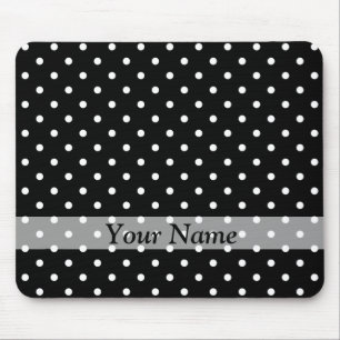 Mousepad Padrão de bolinhas preta