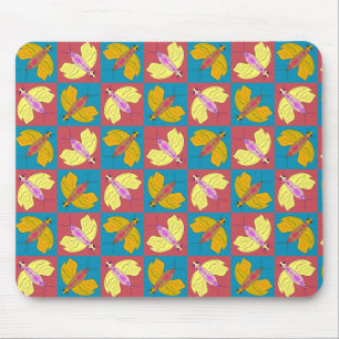 Mousepad Padrão de borboleta branca