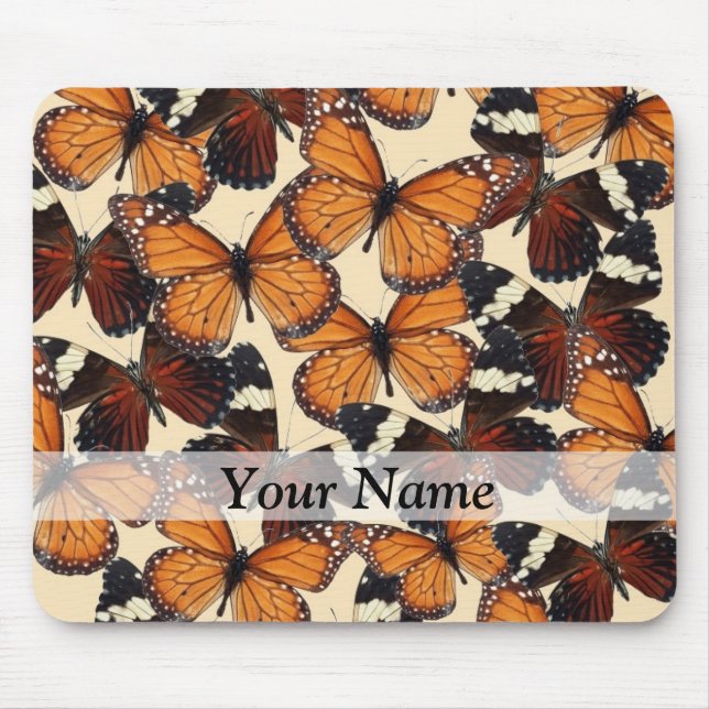 Mousepad Padrão de borboleta marrom (Frente)