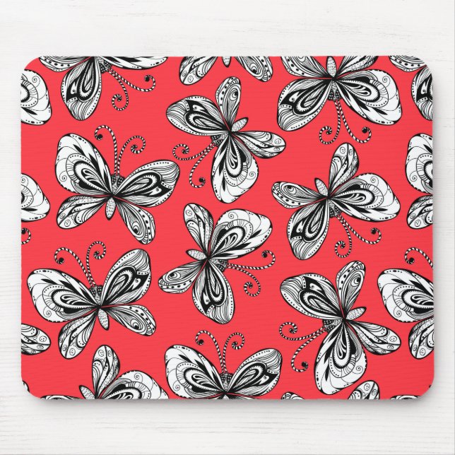 Mousepad Padrão de borboletas de rabo (Frente)