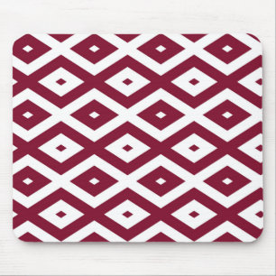 Mousepad Padrão de borgonha e diamante branco