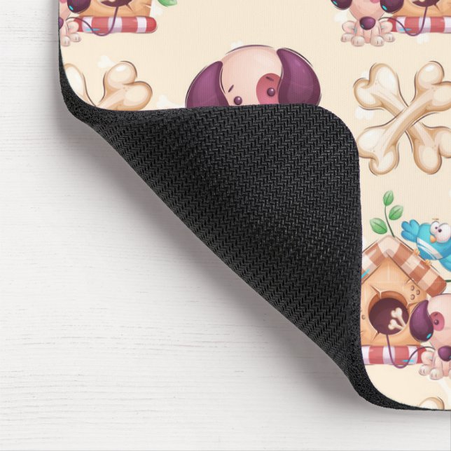 Mousepad Padrão de Cachorro Adorável (Canto)
