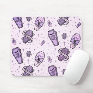 Mousepad Padrão de caixões do Gótico de Pastel