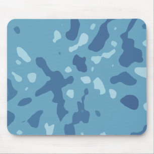 Mousepad Padrão de Camuflagem Abstrato Azul Pastel