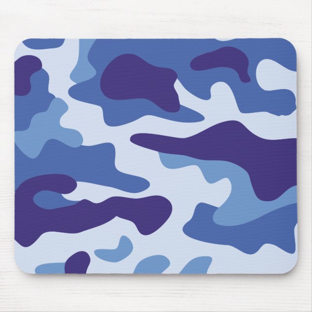 Mousepad Padrão de camuflagem azul (Frente)