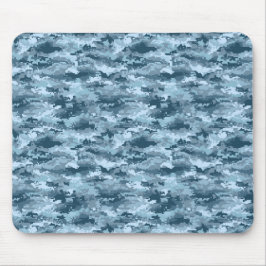 Mousepad Padrão de camuflagem pixelada militar azul