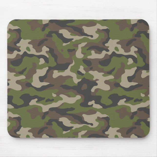 Mousepad Padrão de Camuflagem Verde (Frente)