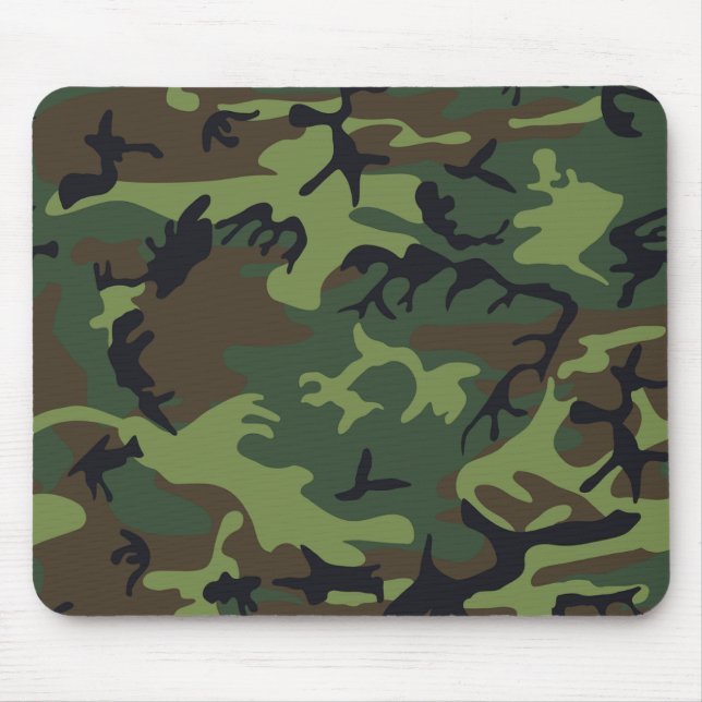 Mousepad Padrão de Camuflagem Verde (Frente)