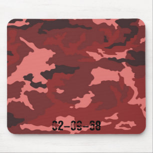 Mousepad padrão de camuflagem vermelho