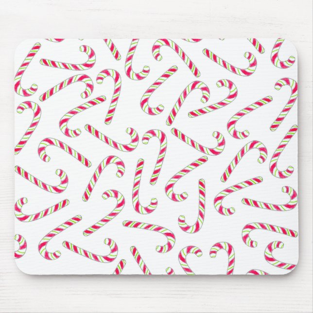 Mousepad Padrão de cana doce de Natal (Frente)