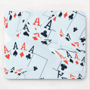 Mousepad Padrão de Cartões de Pôquer Quad Aces,