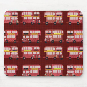 Mousepad Padrão de Cartoon de Barramento de Decker Duplo de