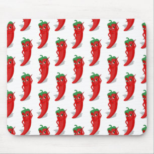 Mousepad Padrão de Cartoon do Red Pepper Diva