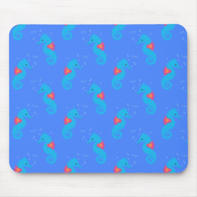 Mousepad Padrão de Cavalo Azul (Frente)