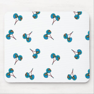 Mousepad Padrão de Cereja Azul