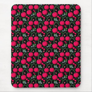 Mousepad Padrão de Cereja Fofo Estética   Cereja Vermelha S