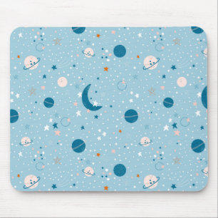Mousepad Padrão de Céu Azul e Espaço