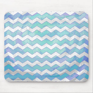 Mousepad Padrão de Chevron Azul Glaciar