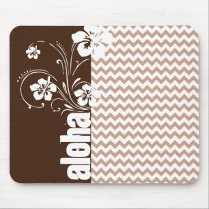 Mousepad Padrão de Chevron Castanho; Aloha