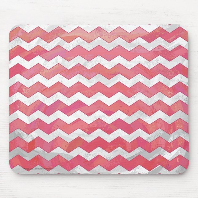 Mousepad Padrão de Chevron do Salmão Swirl (Frente)