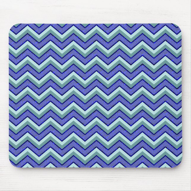 Mousepad Padrão de Chevron do Sapphire Azul (Frente)