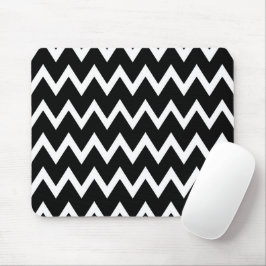 Mousepad Padrão De Chevron Preto E Branco