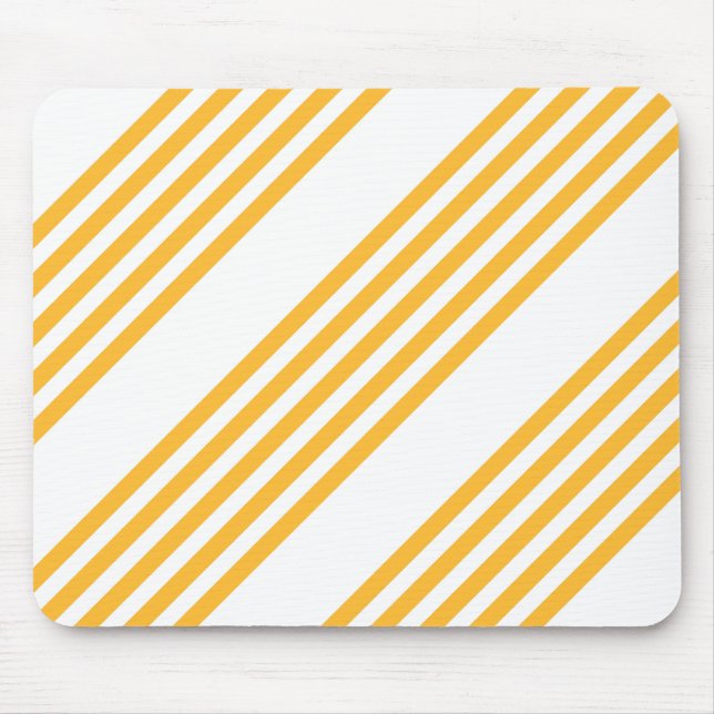 Mousepad Padrão de cinco faixas amarelo sunny e branco (Frente)