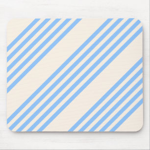 Mousepad Padrão de cinco faixas azul e bege