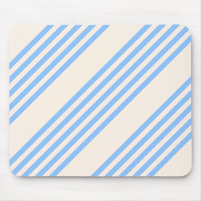 Mousepad Padrão de cinco faixas azul e bege (Frente)