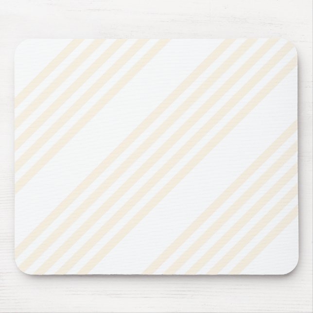 Mousepad Padrão de cinco faixas bege e branco (Frente)